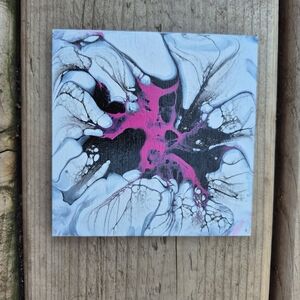 Pink,Black And White Coasters